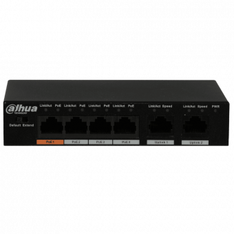 Неуправляемый 4-портовый Fast Ethernet PoE-коммутатор Dahua DH-PFS3006-4ET-60