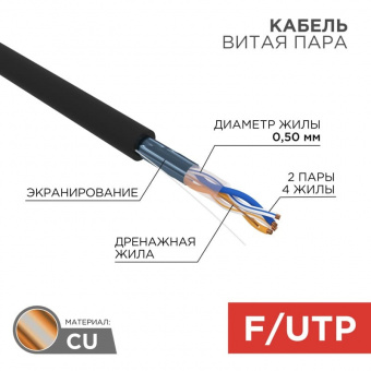 F/UTP-кабель Rexant 01-0124, 305 м